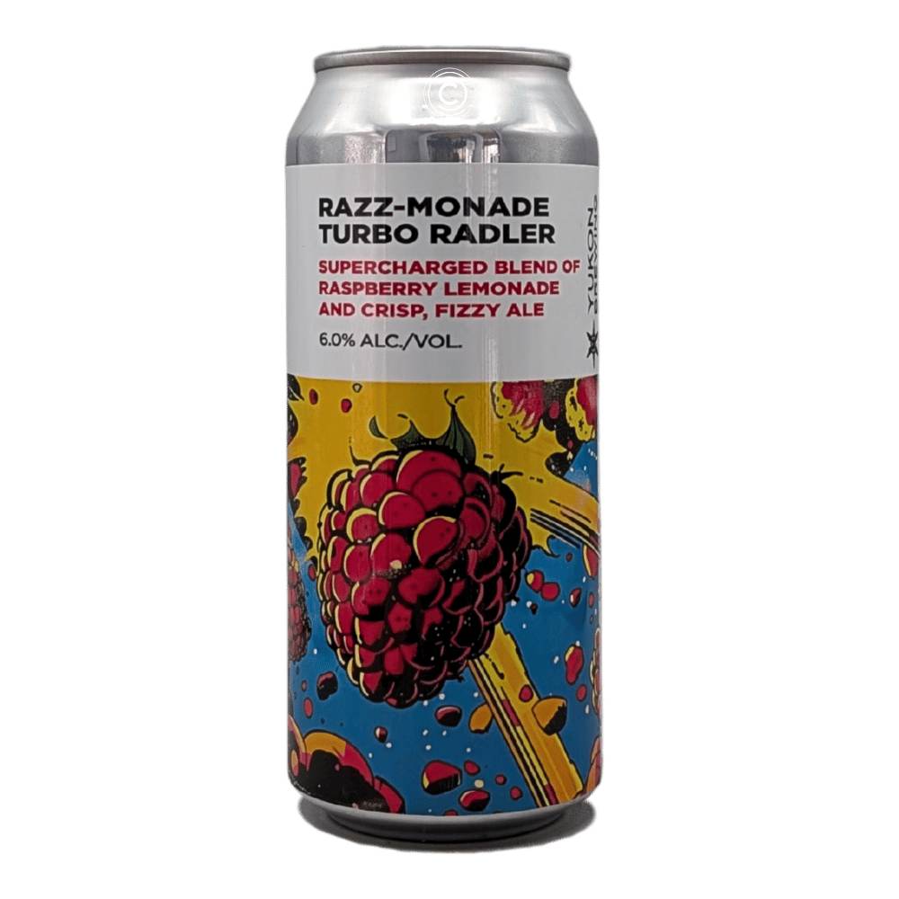 Razz-monade Turbo Radler Sour by Yukon Brewing, beer label