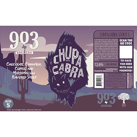 903 Brewers Chupacabra Stout 5 by 903 Brewers, beer label