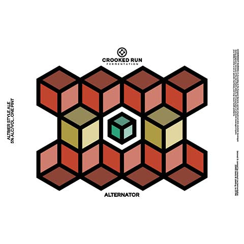 Crooked Run Fermentation Alternator Altbier Ale by Lost Cabin Beer Co., beer label
