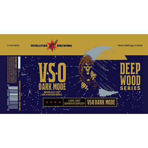 Revolution V-S-O Dark Mode Imperial Milk Stout by Revolution Beer LLC, beer label