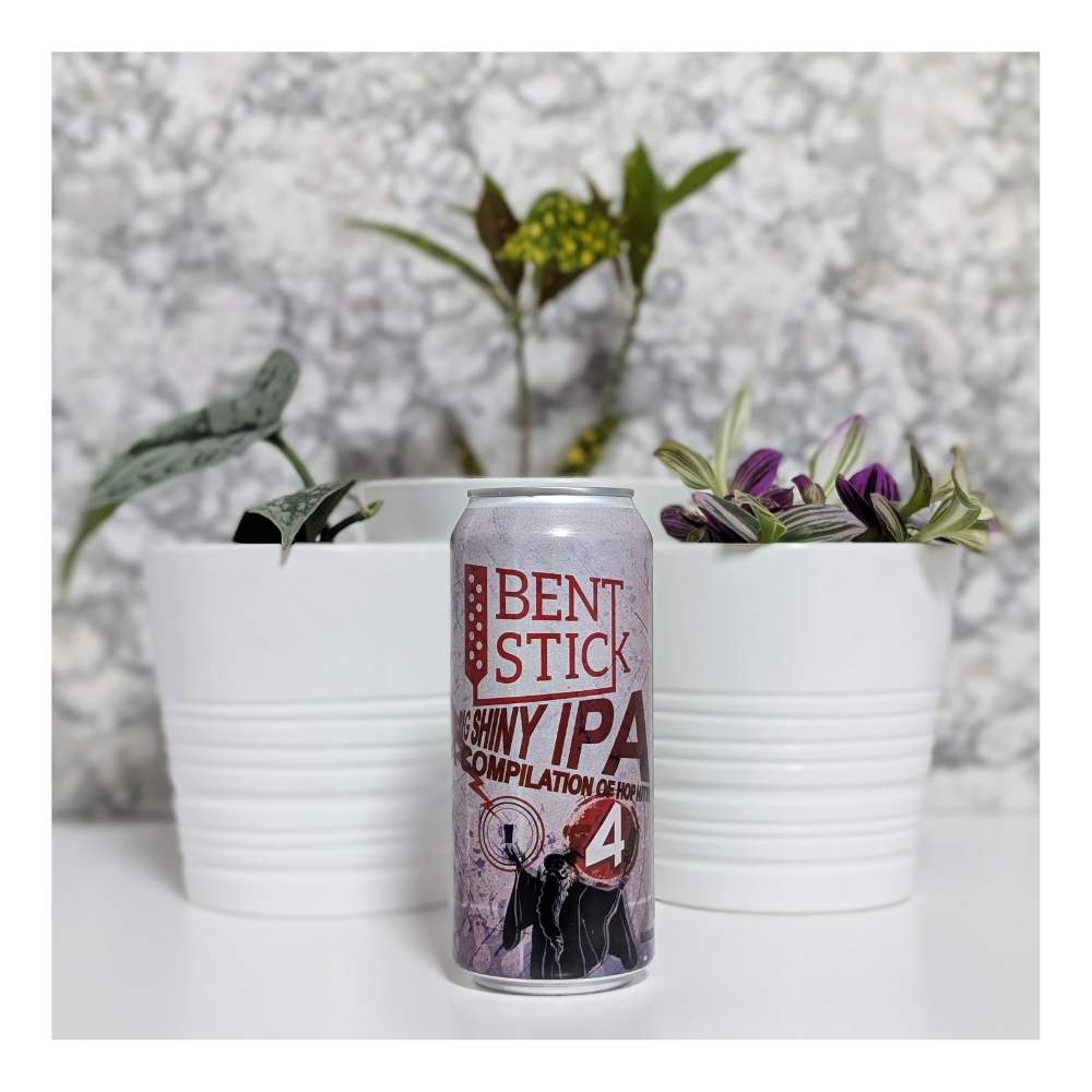 Big Shiny IPA Compilation of Hop Hits 4 West Coast IPA by Bent Stick Brewing Co., beer label