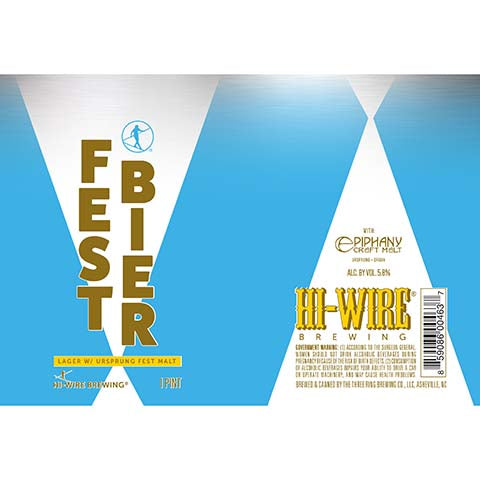 Hi-Wire Brewing Festbier Lager by The Bruery, beer label