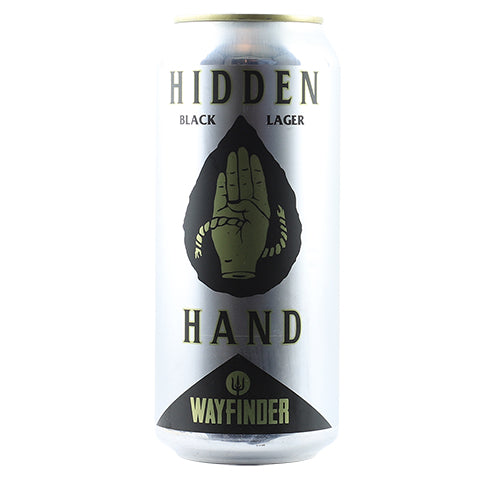 Wayfinder Hidden Hand Black Lager by Wayfinder Beer, beer label