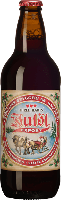 Three Hearts Julöl by Krönleins, beer label