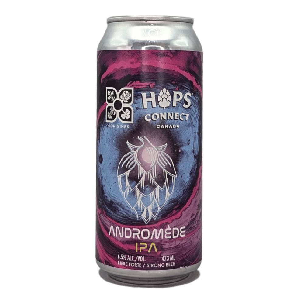 Andromede New England IPA by 4 Origines Microbrewery, beer label