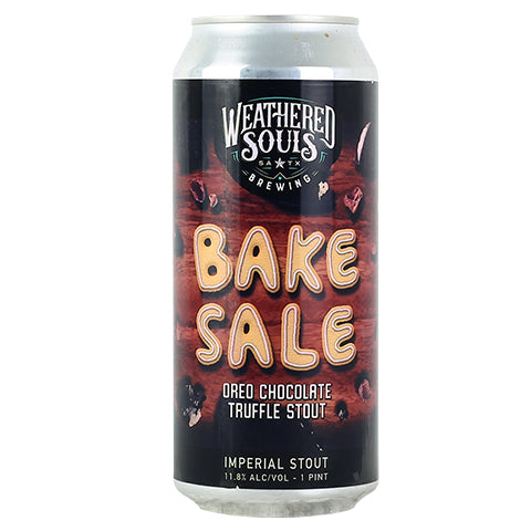 Weathered Souls Bake Sale - Oreo Chocolate Truffle Stout by Weathered Souls Brewing Co., beer label
