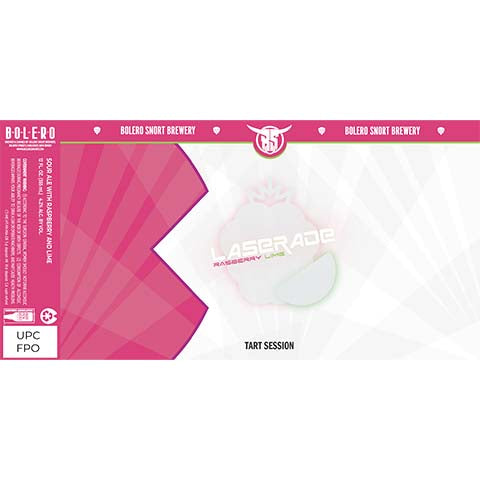 Bolero Snort Laserade Raspberry Lime Tart Session by Bolero Snort Brewery, beer label
