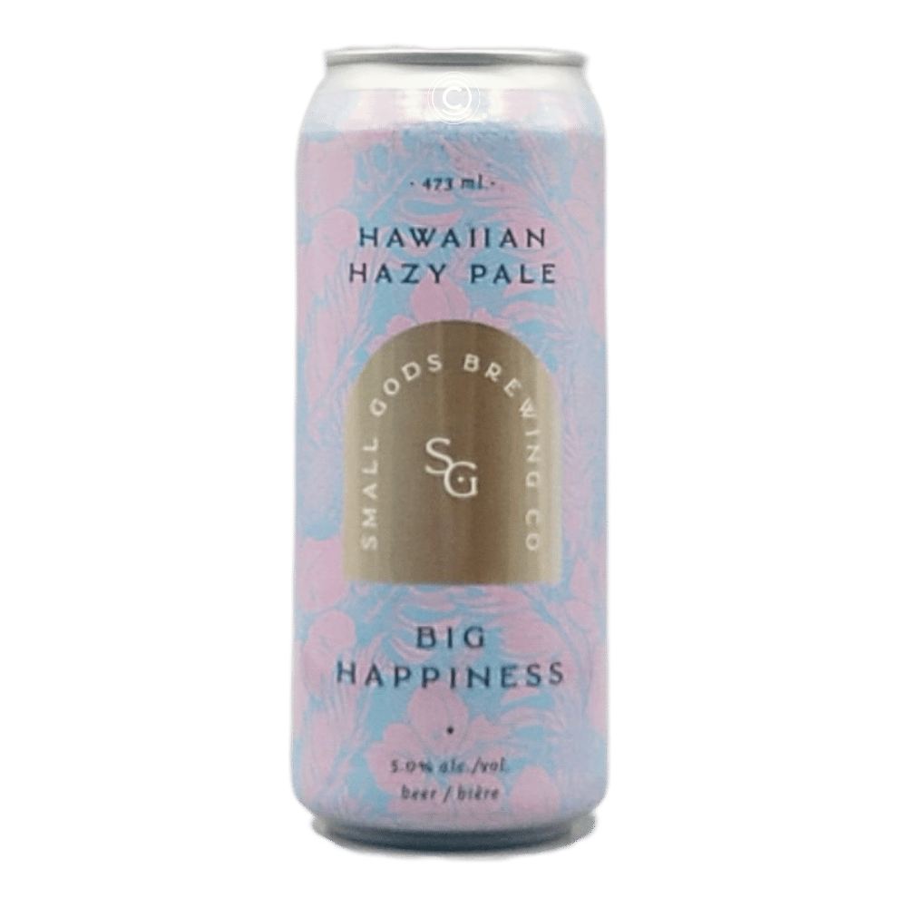 Big Happiness Hawaiian Hazy Pale Ale by Small Gods Brewing Co., beer label