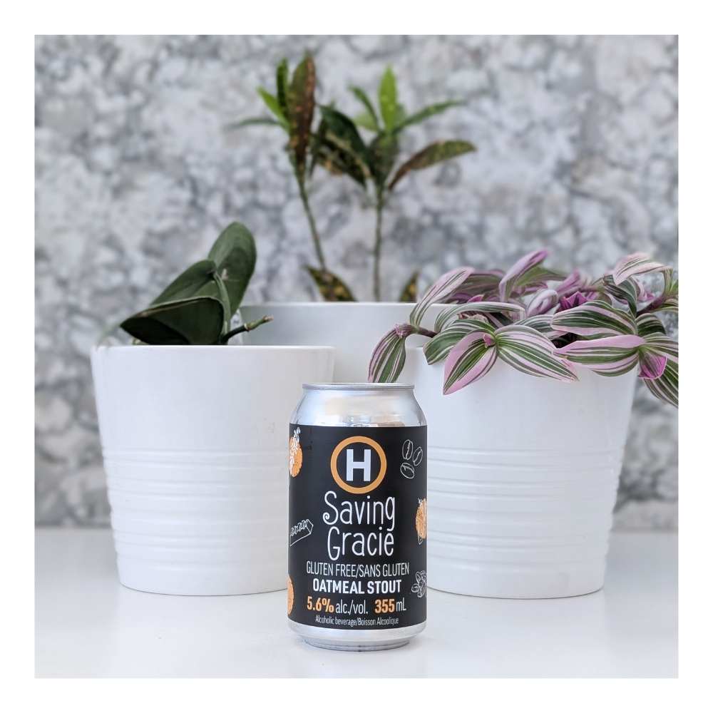 Saving Gracie Gluten-Free Oatmeal Stout by Hinterland Brewery, beer label