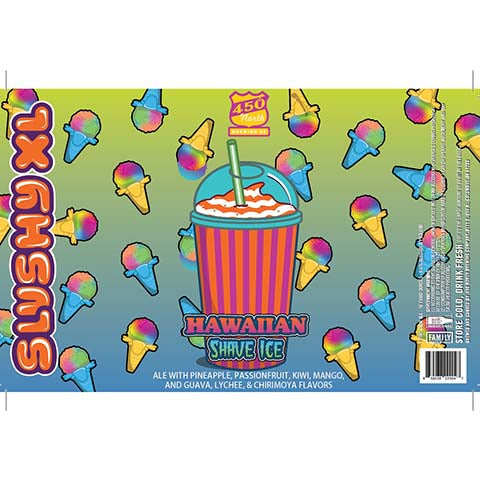 450 North Hawaiian Shave Ice by 450 North Brewing Company, beer label