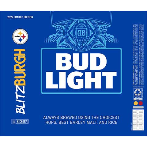 Bud Light Blitz Burgh by Anheuser-Busch, beer label