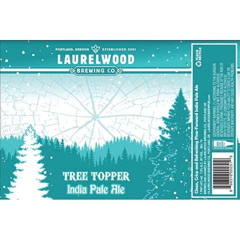 Laurelwood Tree Topper IPA by Laurelwood Brewing Co., beer label