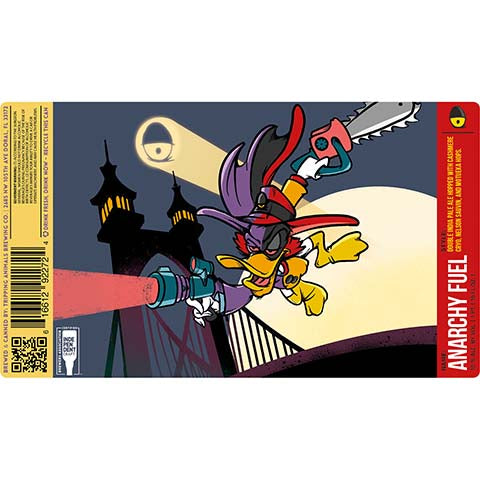 Tripping Animals Anarchy Fuel DIPA by Tripping Animals Brewing Co., beer label
