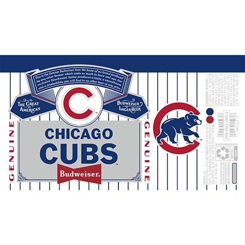 Budweiser Chicago Cubs by Anheuser-Busch, beer label