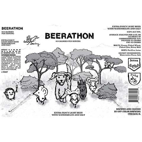 Off Color Beerathon by Off Color Brewing, beer label
