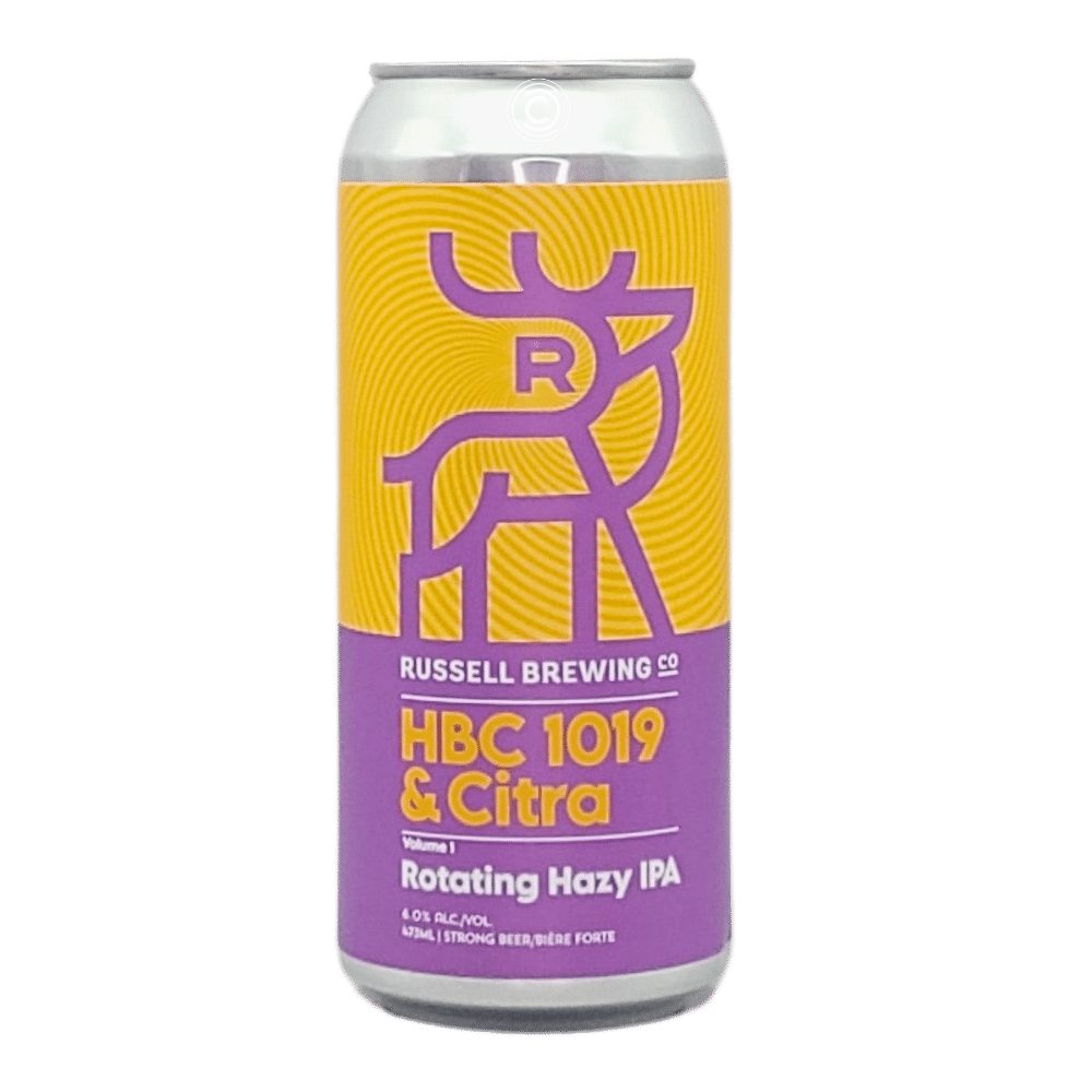 Rotating Hazy IPA Volume 1 - HBC 1019 & Citra Hazy IPA by Russell Brewing, beer label