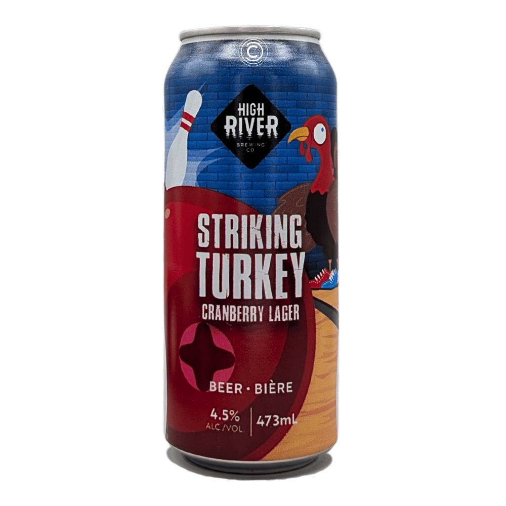 Co. Striking Turkey Cranberry Lager by High River Brewing Company, beer label
