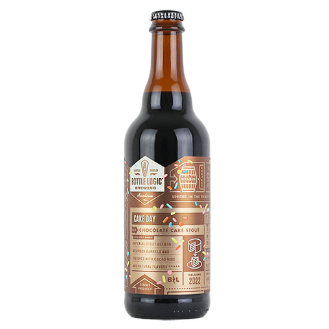 Bottle Logic Cake Day Stout by Bottle Logic Brewing, beer label
