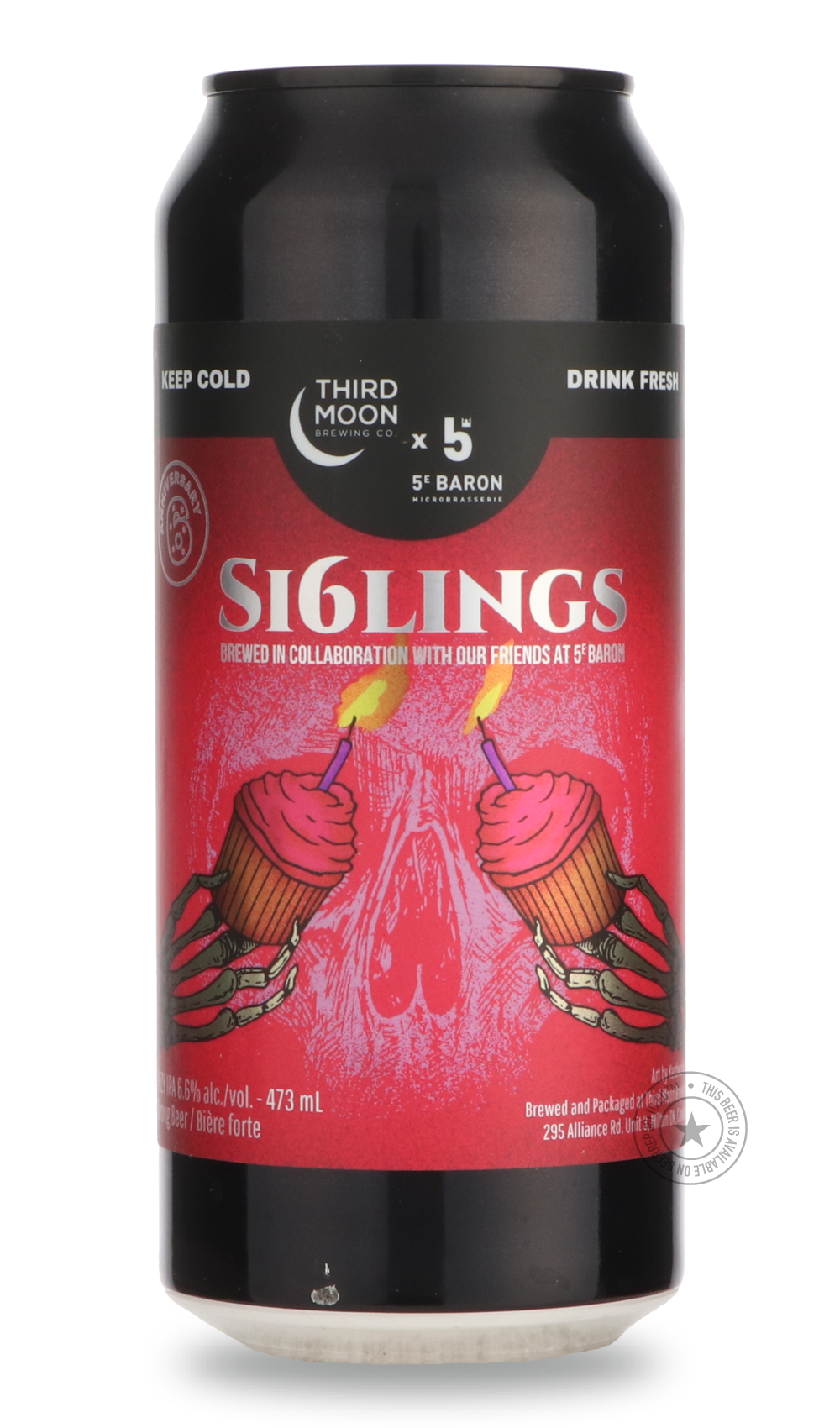Si6lings / 5e Baron by Third Moon, beer label