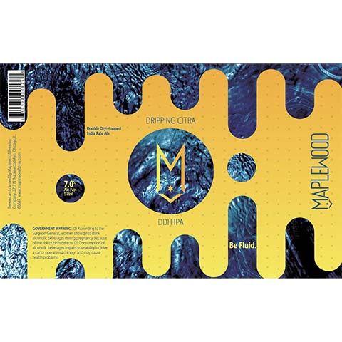 Maplewood Dripping Citra IPA by Maplewood Brewing Company, beer label