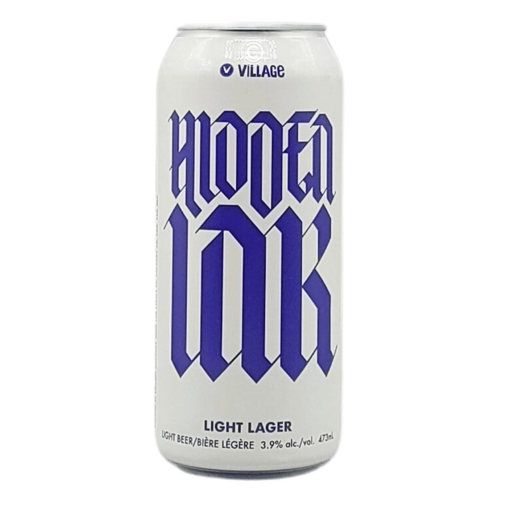 Brewery Hidden Ink Light Lager by Village Brewery, beer label