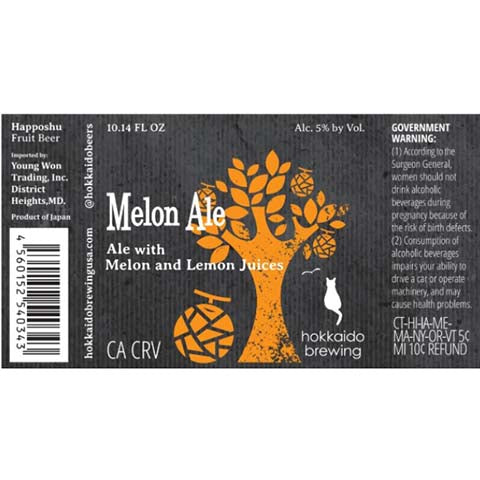 Melon Ale by Hokkaido Brewing Company, beer label