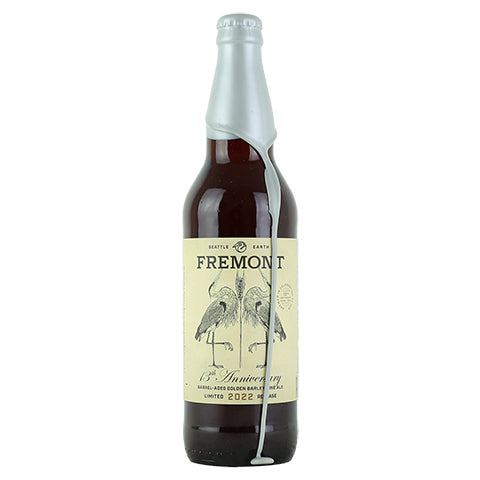 Fremont 13th Anniversary Barrel-Aged Golden Barleywine Ale by Fremont Brewing Co, beer label