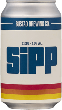 Sipp by Bustad Brewing, beer label