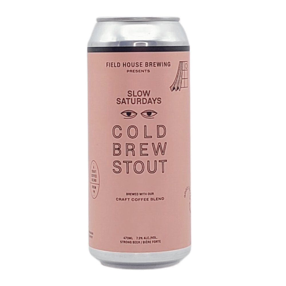 Slow Saturdays Cold Brew Stout by Field House Brewing Co., beer label