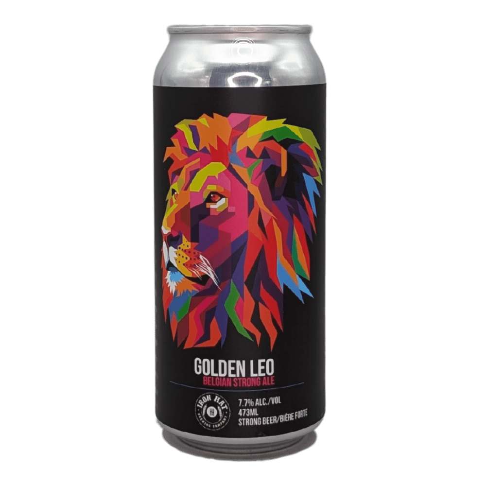 Golden Leo Belgian Golden Strong by Iron Hat Brewing Company, beer label