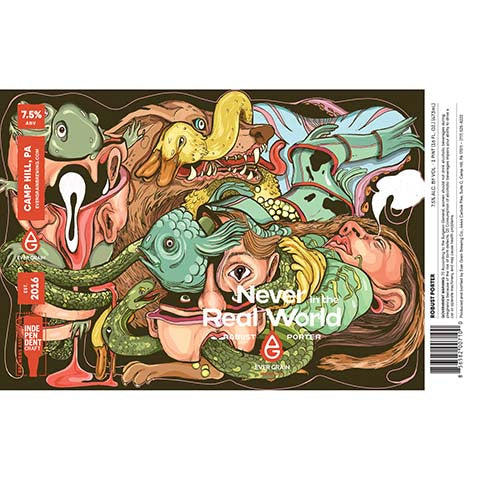 Ever Grain Never in the Real World Robust Porter by Ever Grain Brewing Co, beer label