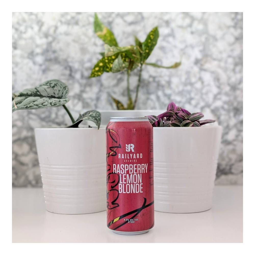 Raspberry Lemon Blonde by Railyard Brewing Company, beer label