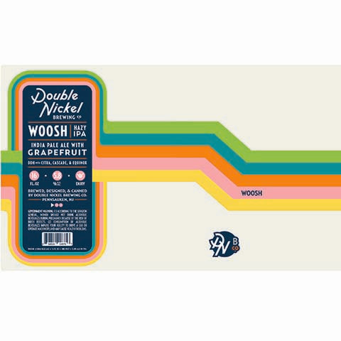 Double Nickel Woosh Hazy IPA by Double Nickel Brewing Company, beer label
