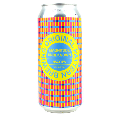 Original Pattern Magnitude Unbeknown Hazy IPA by Original Pattern Brewing Company, beer label