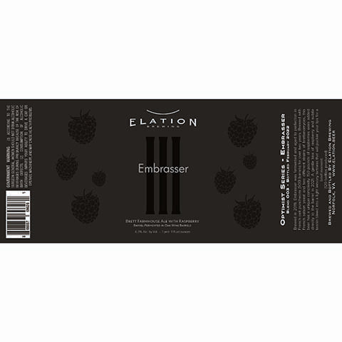 Elation Embrasser Brett Farmhouse Ale by Elation Brewing, beer label
