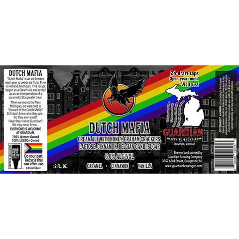 Guardian Dutch Mafia Cream Ale by Guardian Brewing Company, beer label