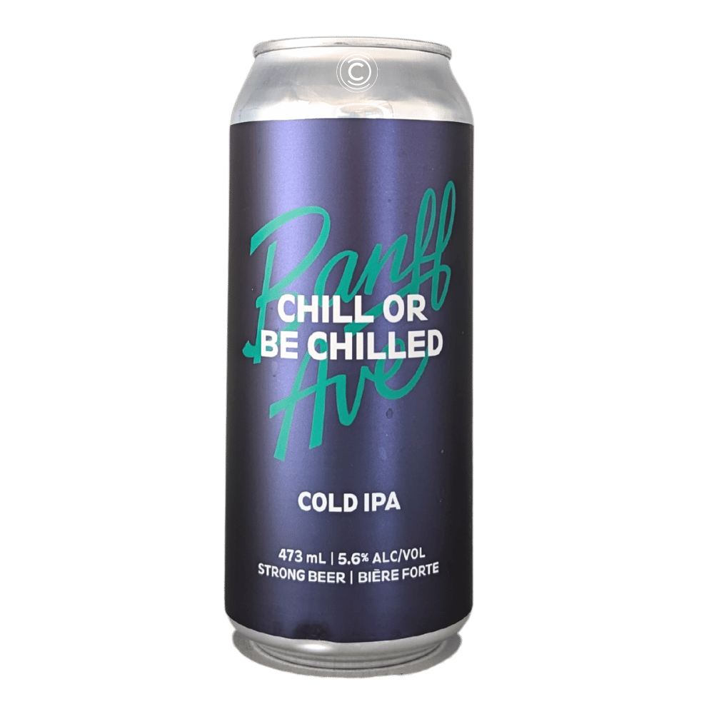 Chill Or Be Chilled Cold IPA by Banff Ave Brewing Co., beer label