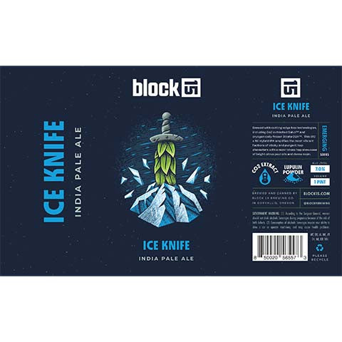 Block 15 Ice Knife IPA by Block 15, beer label