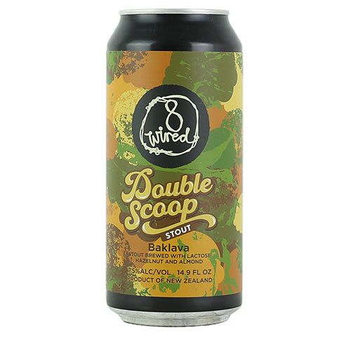 8 Wired Double Scoop Baklava Stout by 8 Wired, beer label
