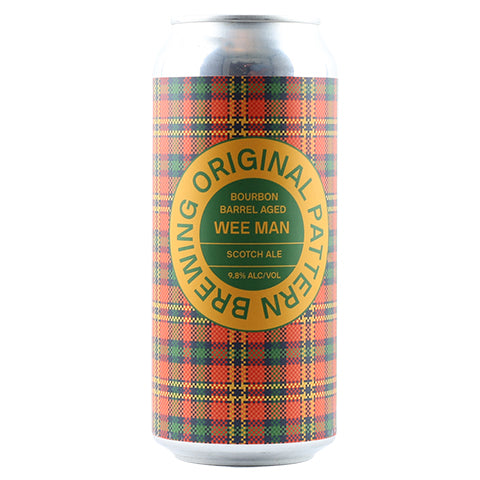 Original Pattern Bourbon Barrel-Aged Wee Man Scotch Ale by Original Pattern Brewing Company, beer label