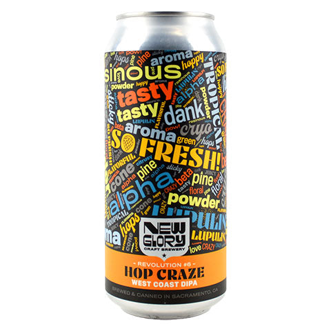 New Glory Hop Craze Revolution #6 DIPA by New Glory Craft Brewery, beer label