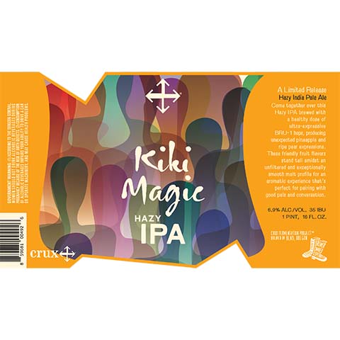 Crux Fermentation Project Kiki Magic Hazy IPA by Crux Fermentation Project, beer label