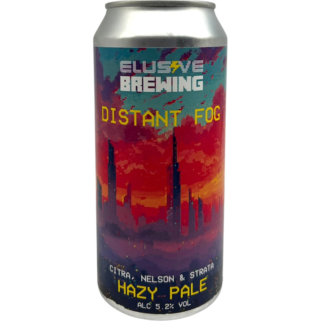 Elusive Distant Fog by Elusive Brewing, beer label