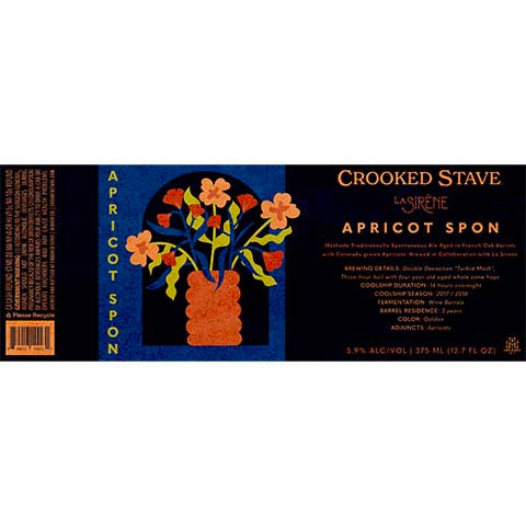 Crooked Stave Apricot Spon by Crooked Stave Artisan Beer Project, beer label