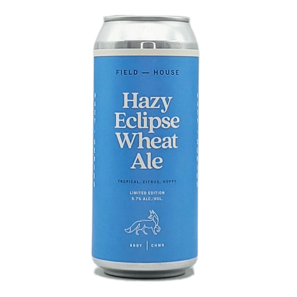Hazy Eclipse Wheat Ale by Field House Brewing Co., beer label