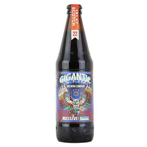 Gigantic Massive! Islay Scotch Barrel-Aged Barley Wine 2022 by Gigantic Brewing Co, beer label