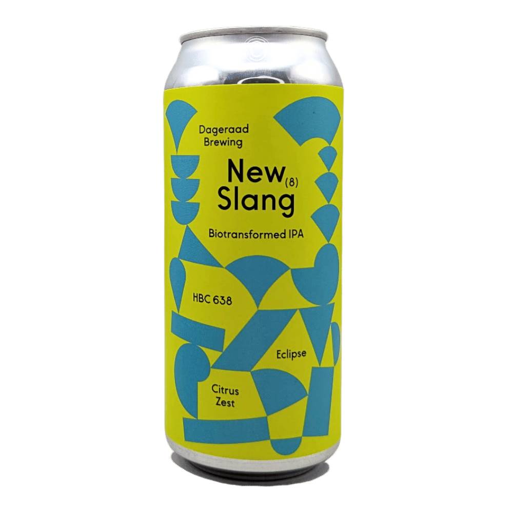 New Slang 8 Biotransformed IPA with Citrus Zest by Dageraad Brewing, beer label