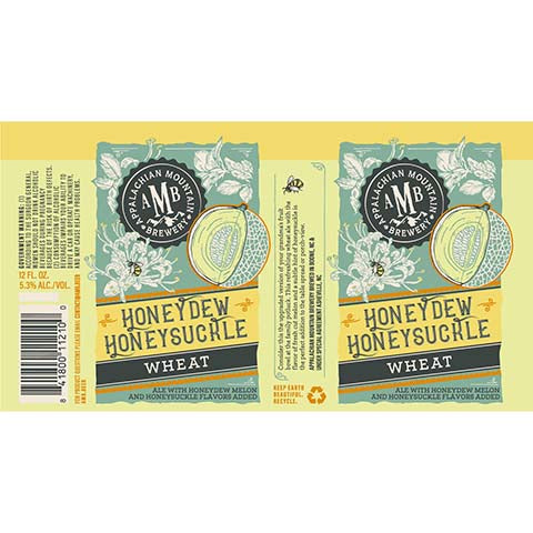 Appalachian Honeydew Honeysuckle Wheat by Appalachian Brewing Co., beer label
