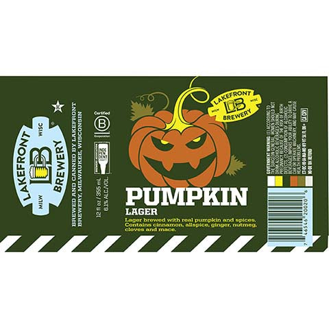 Lakefront Pumpkin Lager by Lakefront Brewery Inc, beer label