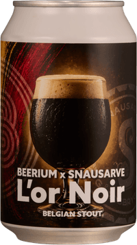 Beerium x Snausarve L'or Noir by Beerium Kraftölsbryggeri, beer label